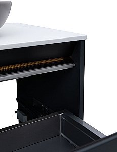 Тумба с раковиной Allen Brau Activity 100 1.34006.AM антрацит матовый/черный брашированный для ванной в интернет-магазине Sanbest