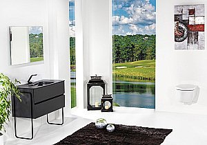 Тумба с раковиной Armadi Art Vallessi 120 АНТРАЦИТ матовый для ванной в интернет-магазине Sanbest