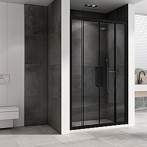 Душевая дверь ABBER Schwarzer Diamant 140 AG33140BH стекло прозрачное/профиль черный купить в интернет-магазине Sanbest