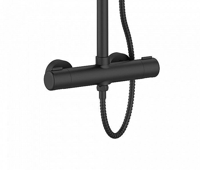 Душевая система Orange Thermo T02S3-912b черный матовый купить в интернет-магазине сантехники Sanbest