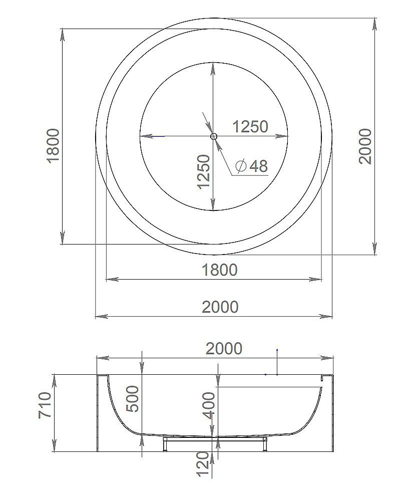 Ванна Salini Isola S-Sense 200x200 101111G белая купить в интернет-магазине Sanbest
