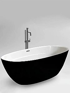 Ванна акриловая CeruttiSpa Gretta 168x80 черная матовая купить в интернет-магазине Sanbest