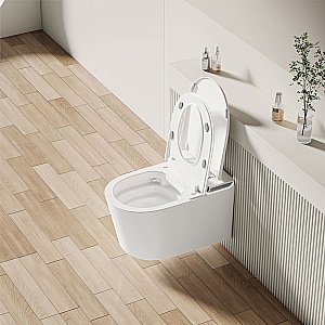 Унитаз подвесной с инсталляцией RGW SW-71 80420271-01 белый, безободковый, с крышкой микролифт, слив-торнадо купить в интернет-магазине Sanbest