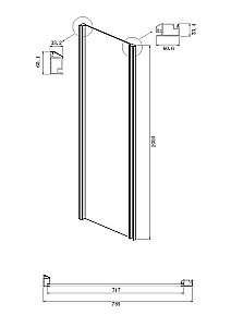 Душевой уголок Ambassador Intense IBB 110022204IBB-80IBB 150х80 стекло тонированное/профиль черный купить в интернет-магазине Sanbest