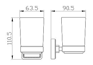 Стакан для зубных щеток с держателем WONZON & WOGHAND ROMA WW-7221 бронза купить в интернет-магазине сантехники Sanbest
