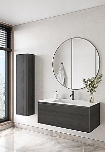 Пенал Armadi Art QUATRO OAK ANTHRACITE профиль ANTHRACITE для ванной в интернет-магазине сантехники Sanbest