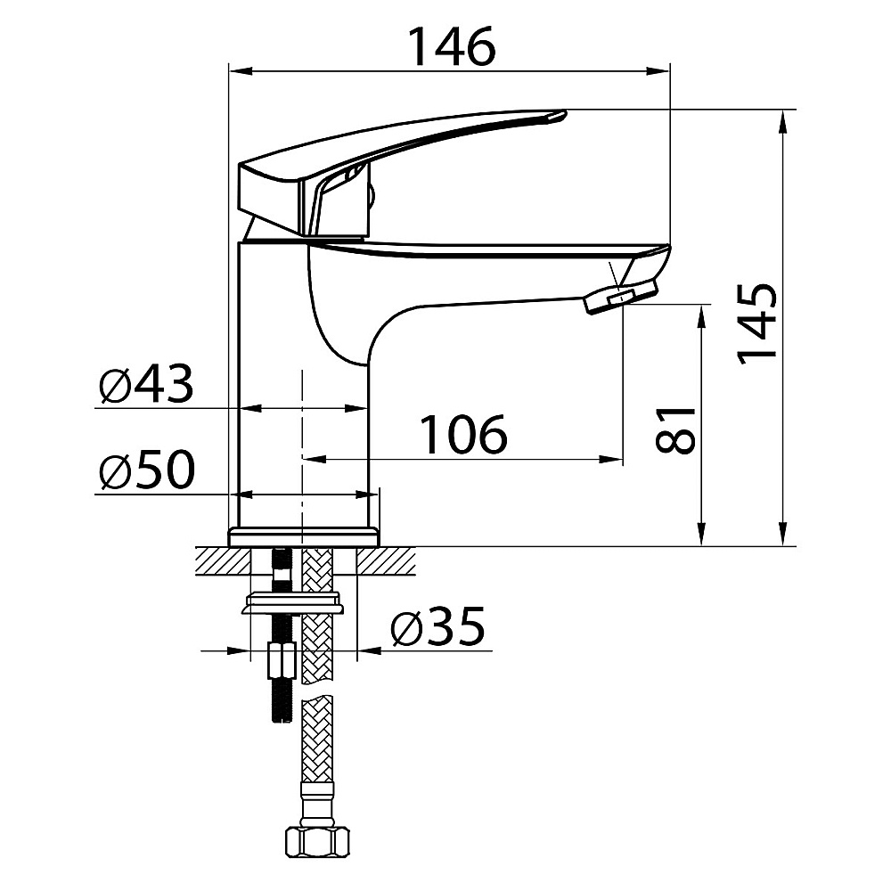 Смеситель для раковины Elghansa Wieden 1671509 хром купить в интернет-магазине сантехники Sanbest