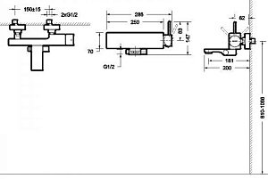 Смеситель для ванны и душа Bravat ARC F66061K-01A-ENG купить в интернет-магазине сантехники Sanbest