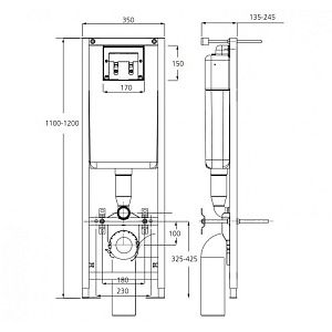 Инсталляция для унитаза Vidima TE-MA NEW W3714AA купить в интернет-магазине сантехники Sanbest