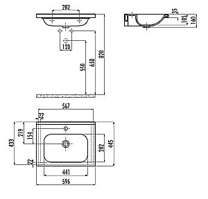 Раковина Creavit Ipek 59,6 IP060-0000 белая купить в интернет-магазине Sanbest