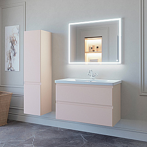 Тумба с раковиной Caprigo Forte 90 два ящика, цвет на выбор/эмаль для ванной в интернет-магазине Sanbest