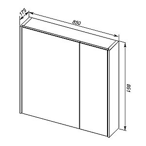 Зеркальный шкаф Aquanet Тулон 85 купить в интернет-магазине сантехники Sanbest