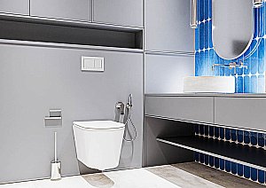 Унитаз подвесной Veconi Ruga VRU-52T белый, безободковый, с крышкой микролифт, слив торнадо купить в интернет-магазине Sanbest