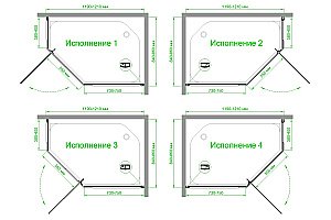 Душевой уголок Royal Bath TR RB1285TR-C-BL 85х120 матовое стекло/профиль черный купить в интернет-магазине Sanbest