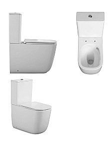 Унитаз напольный Ceruttispa ALVARO CT11089 безободковый с бачком, с крышкой микролифт, слив-торнадо, белый купить в интернет-магазине Sanbest