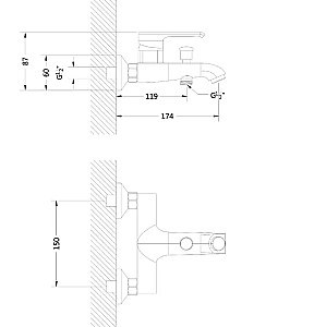 Набор смесителей Boch Mann IDA B 10430 черный матовый купить в интернет-магазине сантехники Sanbest