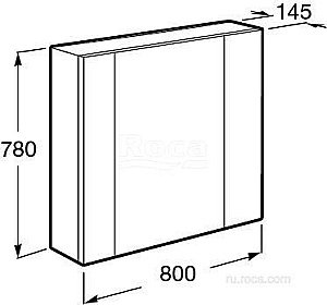 Зеркальный шкаф Roca Ronda ZRU9303009 80 белый матовый/бетон купить в интернет-магазине сантехники Sanbest