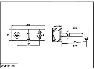 Смеситель для раковины D&K Hessen Lorsch DA1414401 купить в интернет-магазине сантехники Sanbest