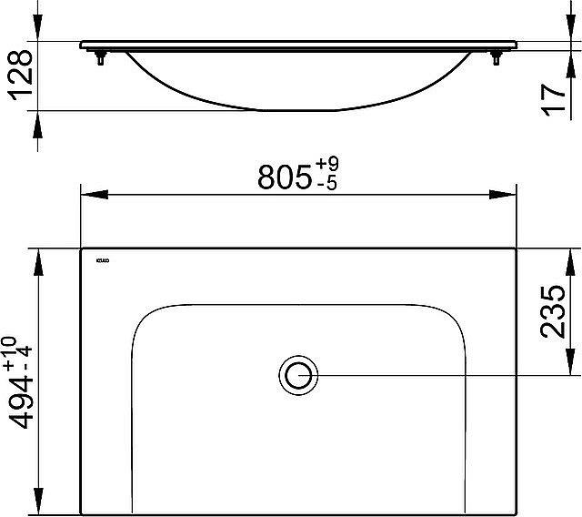 Раковина Keuco Plan 80,5 32960318000 белая купить в интернет-магазине Sanbest
