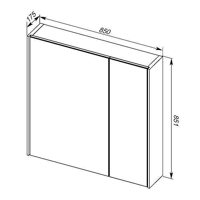 Зеркальный шкаф Aquanet Тулон 85 купить в интернет-магазине сантехники Sanbest