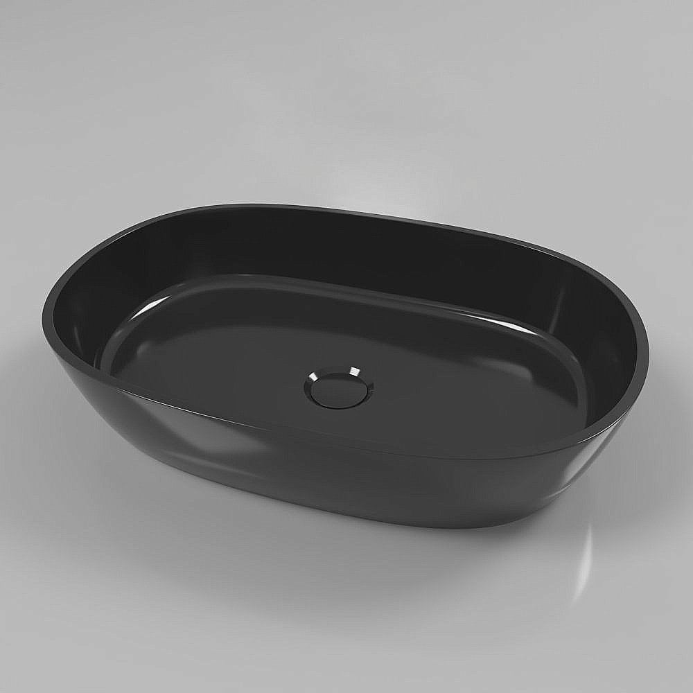 Раковина накладная WhiteCross Opal 56 0709.056038.101 черная купить в интернет-магазине Sanbest