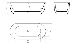 Ванна акриловая BelBagno BB706 180х80 купить в интернет-магазине Sanbest