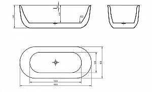 Ванна акриловая BelBagno BB706 180х80 купить в интернет-магазине Sanbest