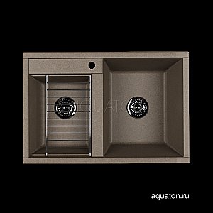 Мойка для кухни Акватон Делия 78 DBL 1A723132DE250 серый купить в интернет-магазине сантехники Sanbest