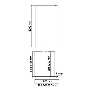 Душевое ограждение WasserKRAFT Rur 30W44RG-MG 100 профиль розовое золото/стекло матовое купить в интернет-магазине Sanbest