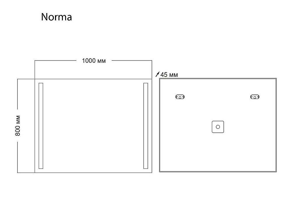 Зеркало GROSSMAN Norma 1010080 100x80 в ванную от интернет-магазине сантехники Sanbest