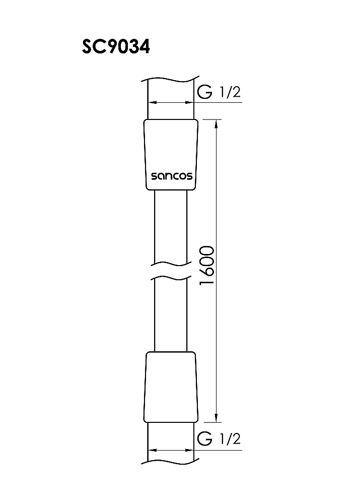 Душевой шланг Sancos SC9034BN никель брашированный купить в интернет-магазине сантехники Sanbest
