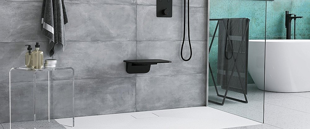 Душевое сидение Excellent 1501 черное купить в интернет-магазине сантехники Sanbest