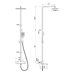 Душевая система Oliveeka D OL-739901-CR хром купить в интернет-магазине сантехники Sanbest
