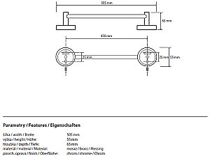 Полотенцедержатель Bemeta Omega 104104022 купить в интернет-магазине сантехники Sanbest