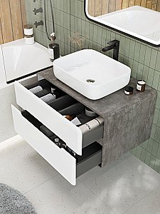 Тумба с раковиной Art&Max AM-Genova-800-2C-SO-BC/AM-78109 Бетон бромо для ванной в интернет-магазине Sanbest