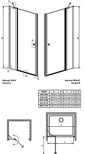 Душевая дверь Radaway EOS DWJS II 140 стекло прозрачное/профиль хром купить в интернет-магазине Sanbest