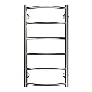 Полотенцесушитель водяной Azario VERONA П6 400х800 AZ04148 хром купить в интернет-магазине сантехники Sanbest