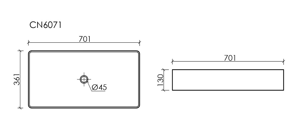 Раковина Ceramica Nova Element CN6071MB черная матовая купить в интернет-магазине Sanbest