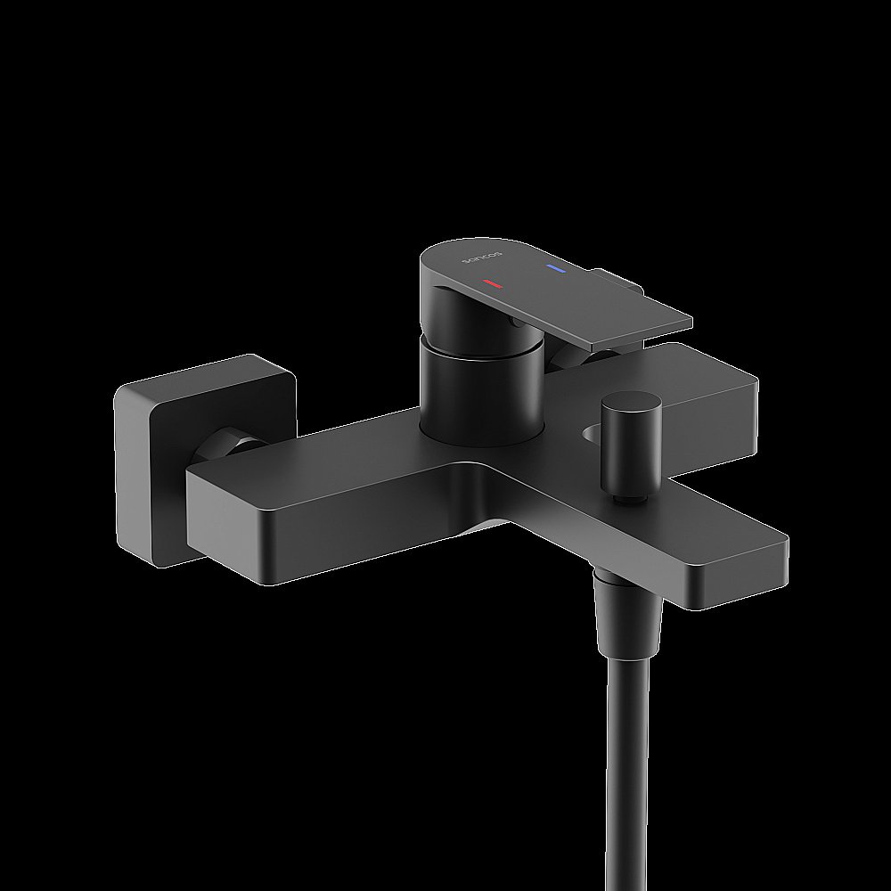 Смеситель для ванны и душа Sancos Studio SC9018MB черный матовый купить в интернет-магазине сантехники Sanbest