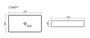 Раковина Ceramica Nova Element CN6071MB черная матовая купить в интернет-магазине Sanbest