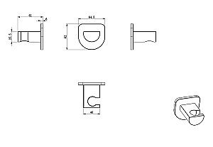 Настенный держатель WONZON & WOGHAND, Хром (WW-994216-CR) купить в интернет-магазине сантехники Sanbest