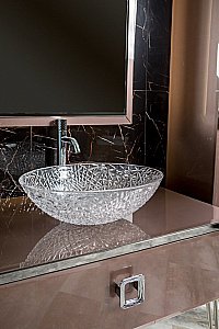 Консоль с раковиной и столешницей Armadi Art LUCIDO 770-080-PU 80 лиловый для ванной в интернет-магазине сантехники Sanbest