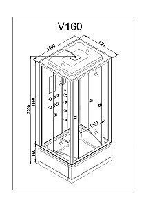 Душевая кабина DTO V160 160х85 купить в интернет-магазине Sanbest