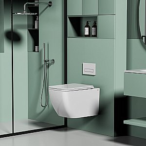 Унитаз подвесной Abber Ultra AC1303 белый, безободковый, с крышкой микролифт купить в интернет-магазине Sanbest