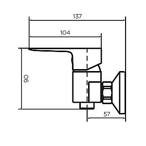 Смеситель для душа Dorff Prime New D4010200 хром купить в интернет-магазине сантехники Sanbest