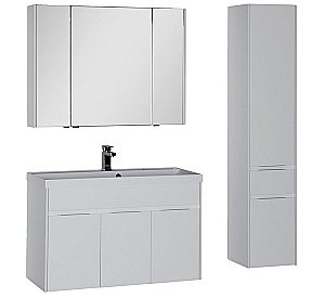 Пенал Aquanet Латина 35 белый для ванной в интернет-магазине сантехники Sanbest