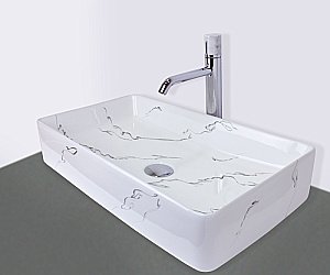 Раковина накладная Bronze de Luxe Lacio 60,5 1061BM белая купить в интернет-магазине Sanbest