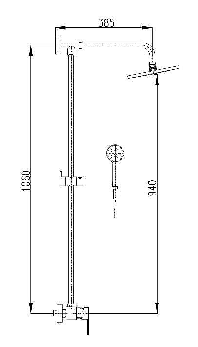 Душевая система Rav-Slezak ZAMBEZI ZA082.5/4 хром купить в интернет-магазине сантехники Sanbest
