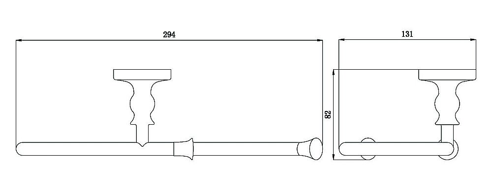 Полотенцедержатель Rush Crete CR35511 29,4 cm купить в интернет-магазине сантехники Sanbest