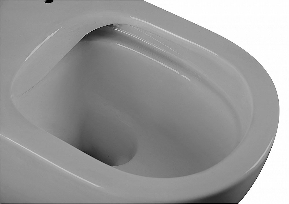 Унитаз подвесной ABBER Bequem AC1103MG с крышкой микролифт, безободковый, серый матовый купить в интернет-магазине Sanbest